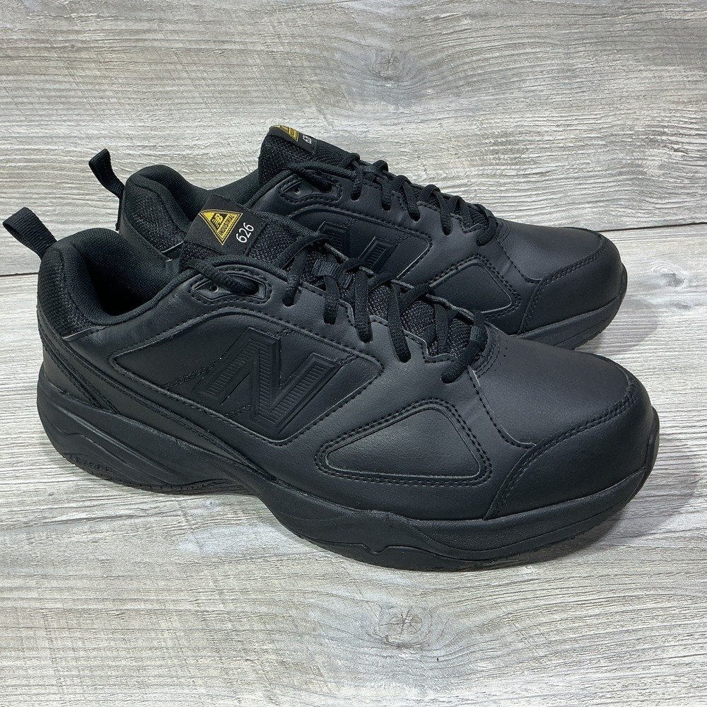 New Balance 626 Mens 13 4E Black Leather Industrial Slip Resistant Work Shoes